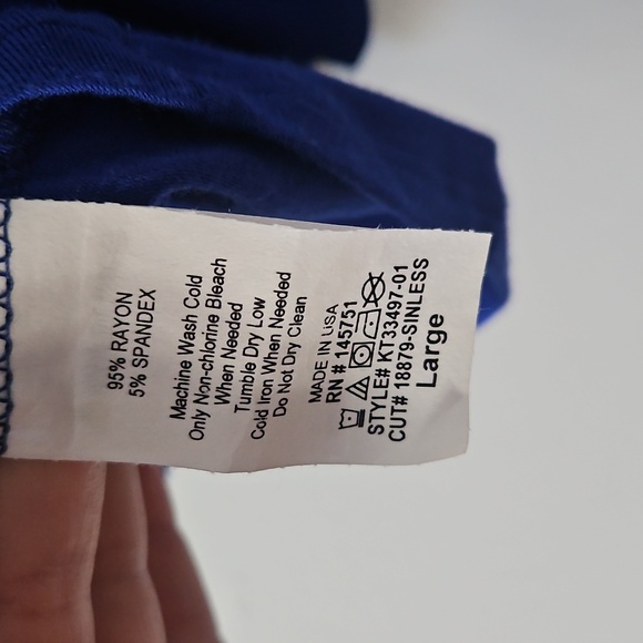 Francesca’s Royal Blue  sleeves Top Size L Brand New - Picture 5 of 5